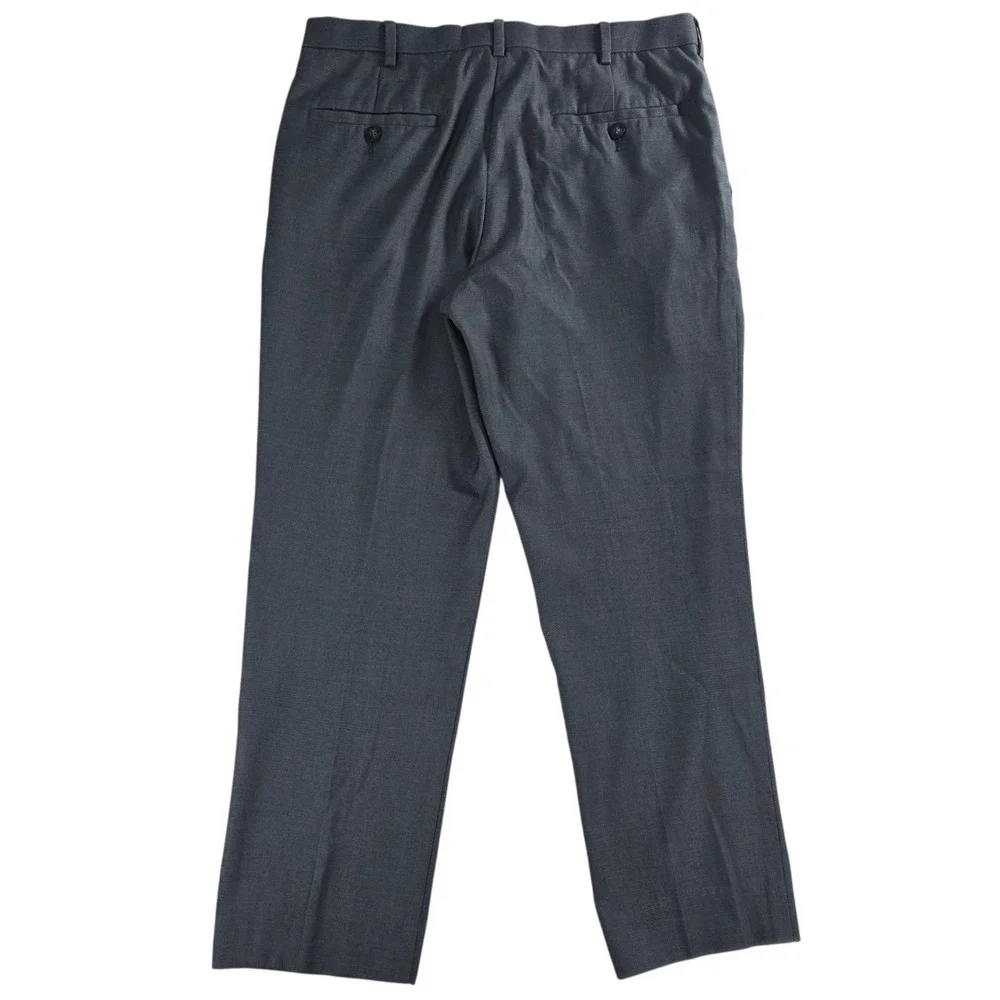 Perry Ellis Portfolio City Fit Grey Dress Pants Grey 31x30 (26) Altered Mens